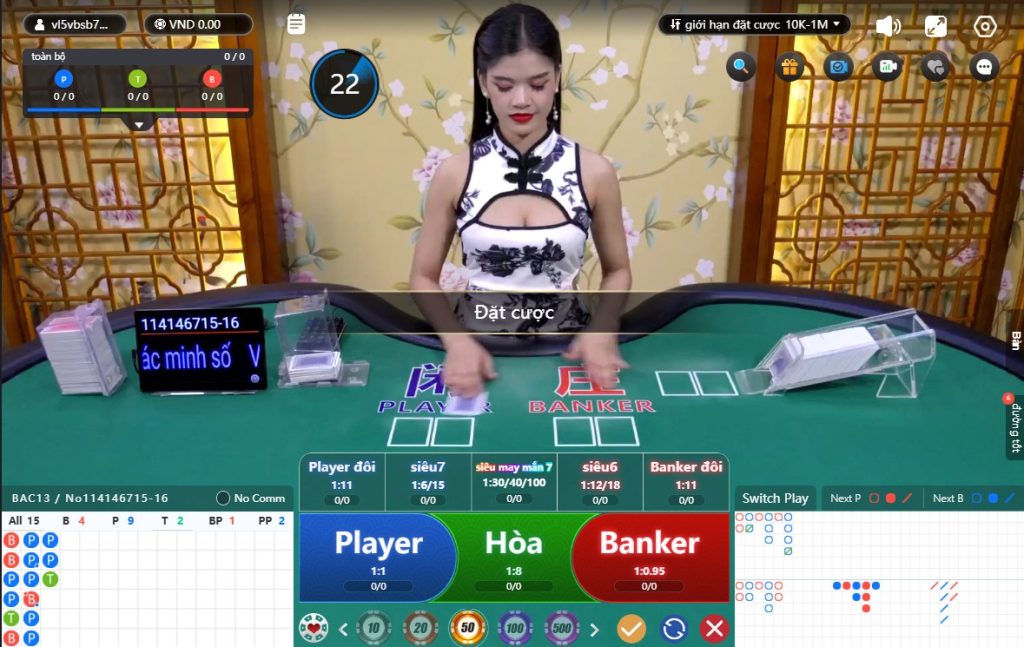 Game bài Baccarat tại WM Gaming Casino